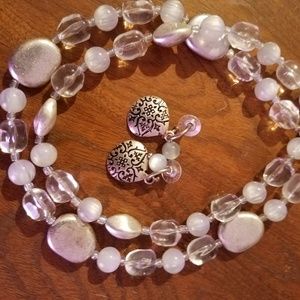 Necklace and matching earrings